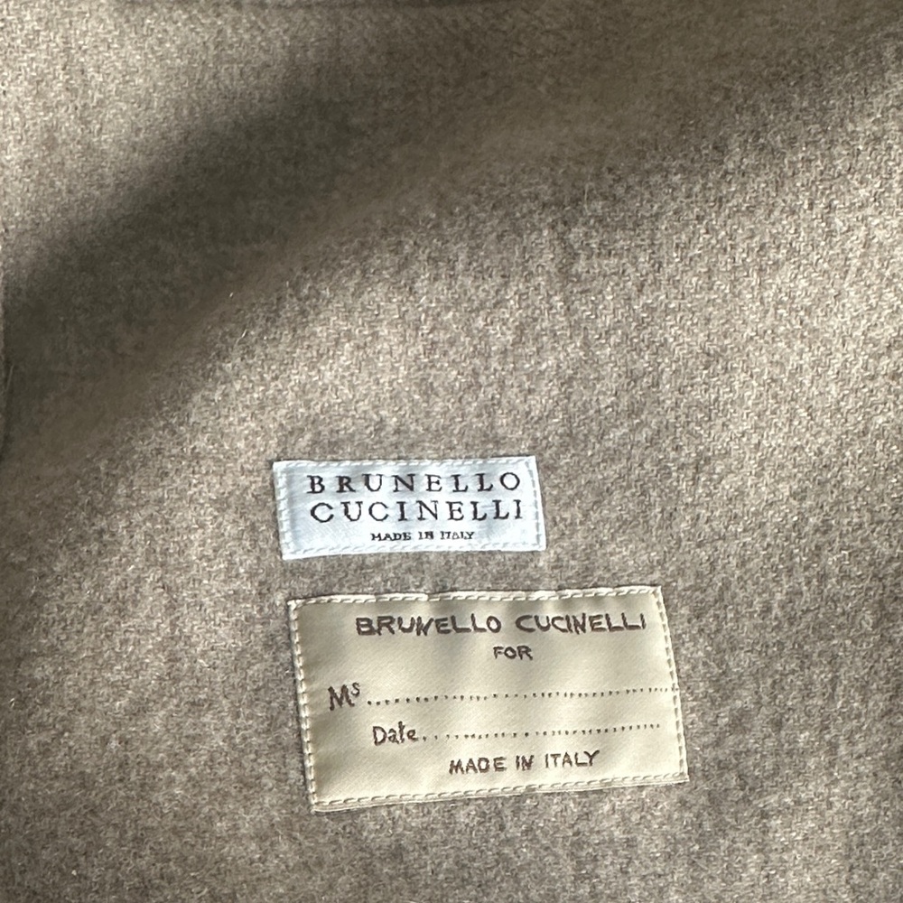 Brunello Cucinelli size 38 IT Classic Tan Double-Breasted Women's Coat - Picture 3 of 6